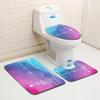 Christmas Bathroom Floor Mat Toilet Three-Piece Set