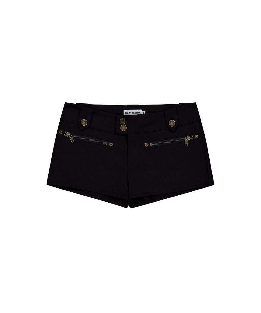 Iwaiial Low Rise Zip Pocket Short Pants - Black