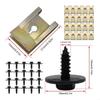 40pcs Car Screw Base U Clip Car Modification Fastener Metal Fender Bumper Protection Clip Interior Accessories Automobile Fasten