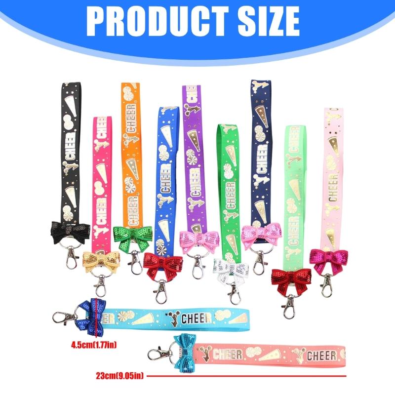 Pack Of 10 Cheerleader Keychains Soft Polyester Accessories For Sports Enthusiasts Sturdy And Lightweight Design