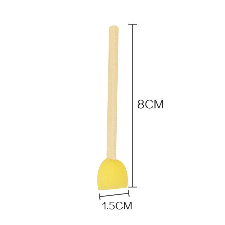 Wooden Handle Sponge Paintbrush Set for Kids - Finger Stamps & Multiple Specifications