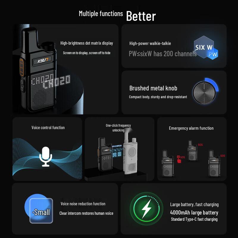 KSUN TFSI Kompakt Walkie-Talkie (CN-version)