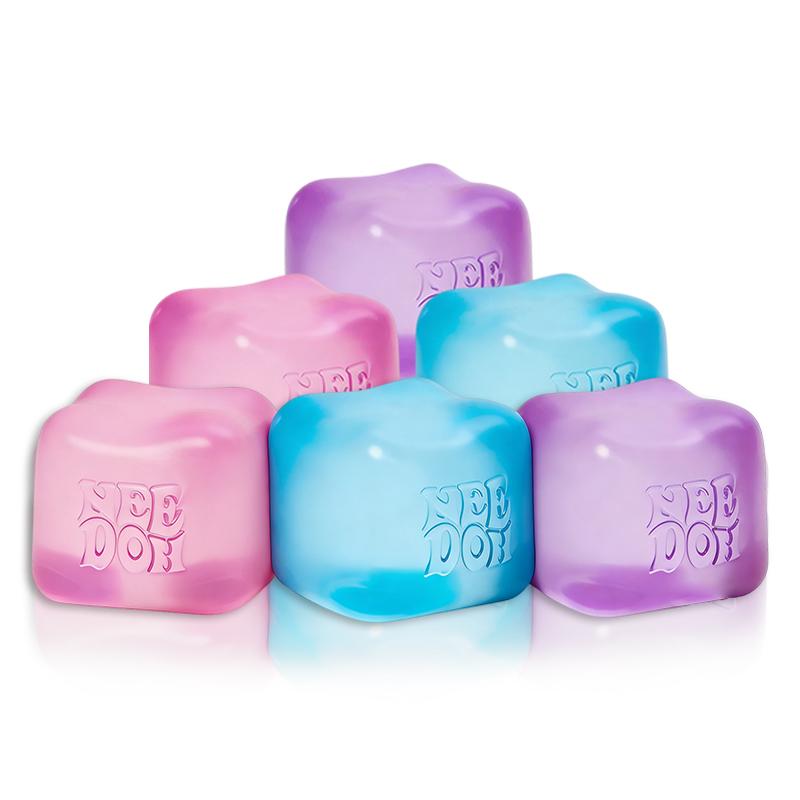 Schylling Needoh Nice Cube Hračka na odbourání stresu Senzorická hračka pro ADHD Soustředění a Úzkost Unisex Fidget nástroj Měkké Mačkací Kancelářské