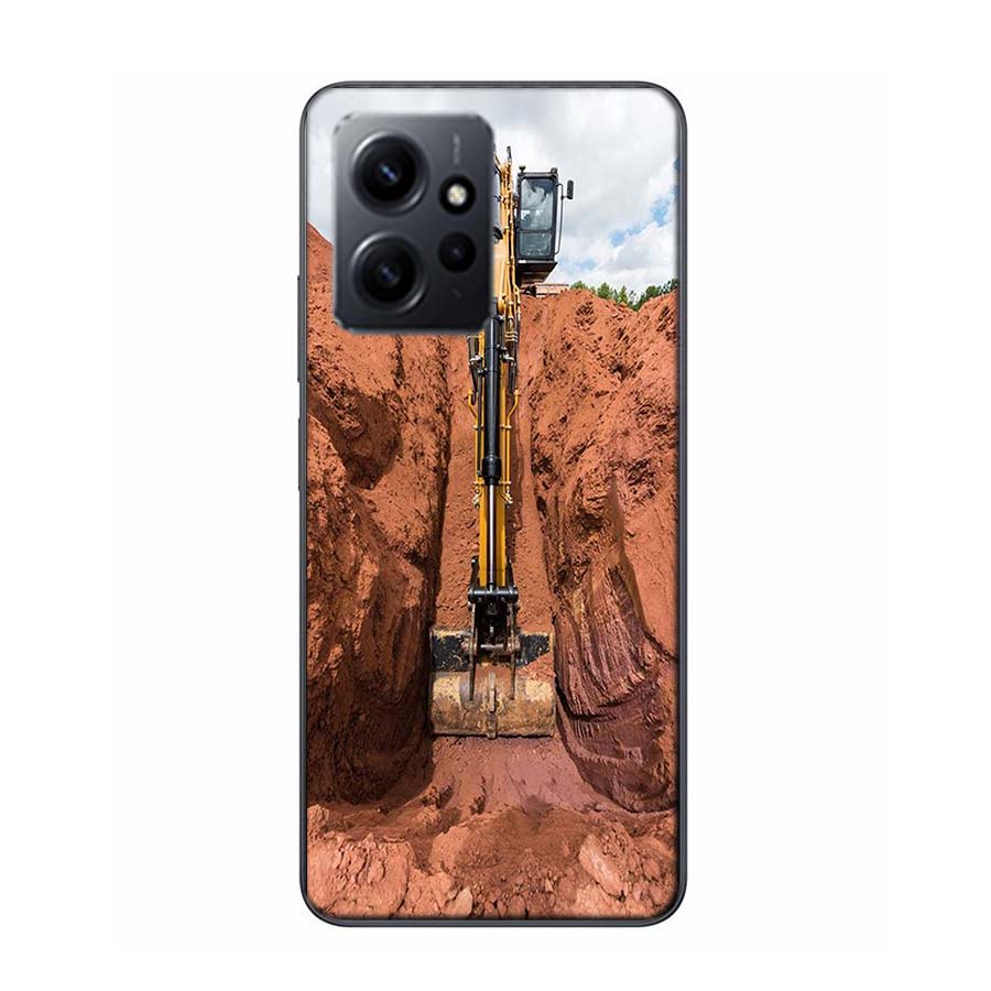 

Excavating Machinery Bulldozer Man Phone Case For Redmi 12 13C 12C 15C 9 10 10C Note 13 Pro Plus 14 15 Pro 9T 9C 9A TPU Soft Cov Redmi Note 12S