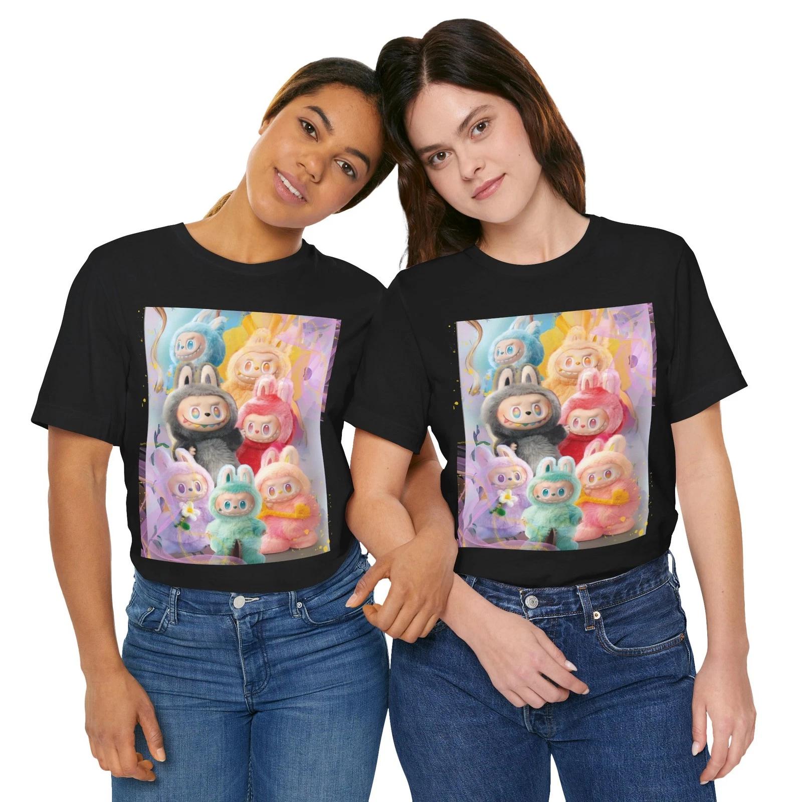 Cute Ugly Friends Unisex Tee, Pastel Graphic Tee, Gift for Bunny Lovers, [...] XL