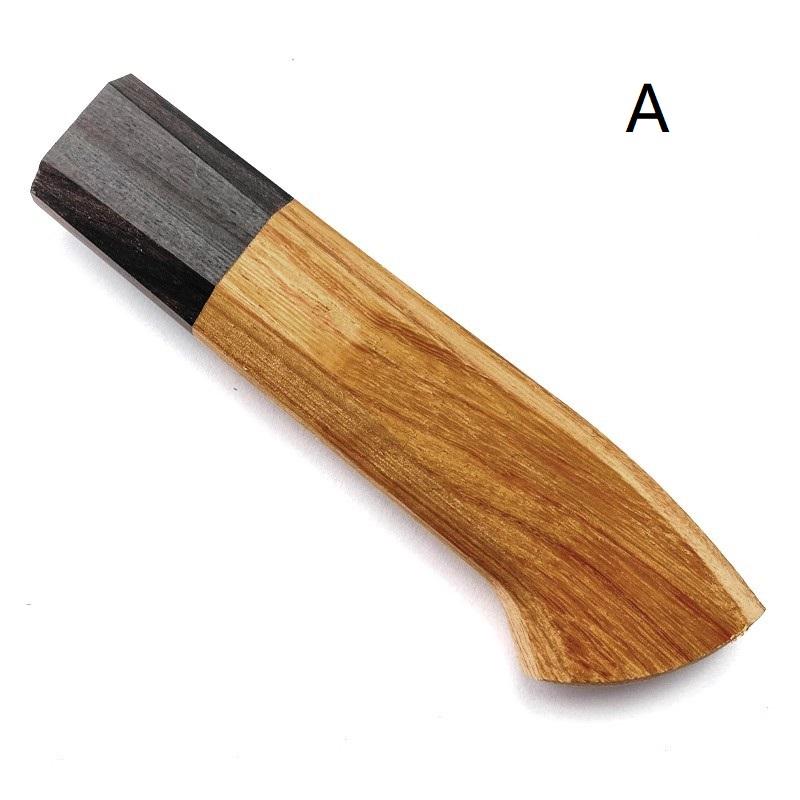 

Natural Solid Wood Japanese Style Kitchen Knife Octagonal Wooden Handle Scales DIY Making Accessories Parts