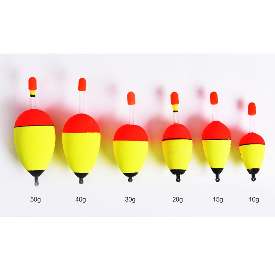 6Pcs/lot EVA Fishing Floats for Sea Fishing Bobber Large Belly Floating for Effective Bobbing Striking Rock Fishing Light Stick 260319
