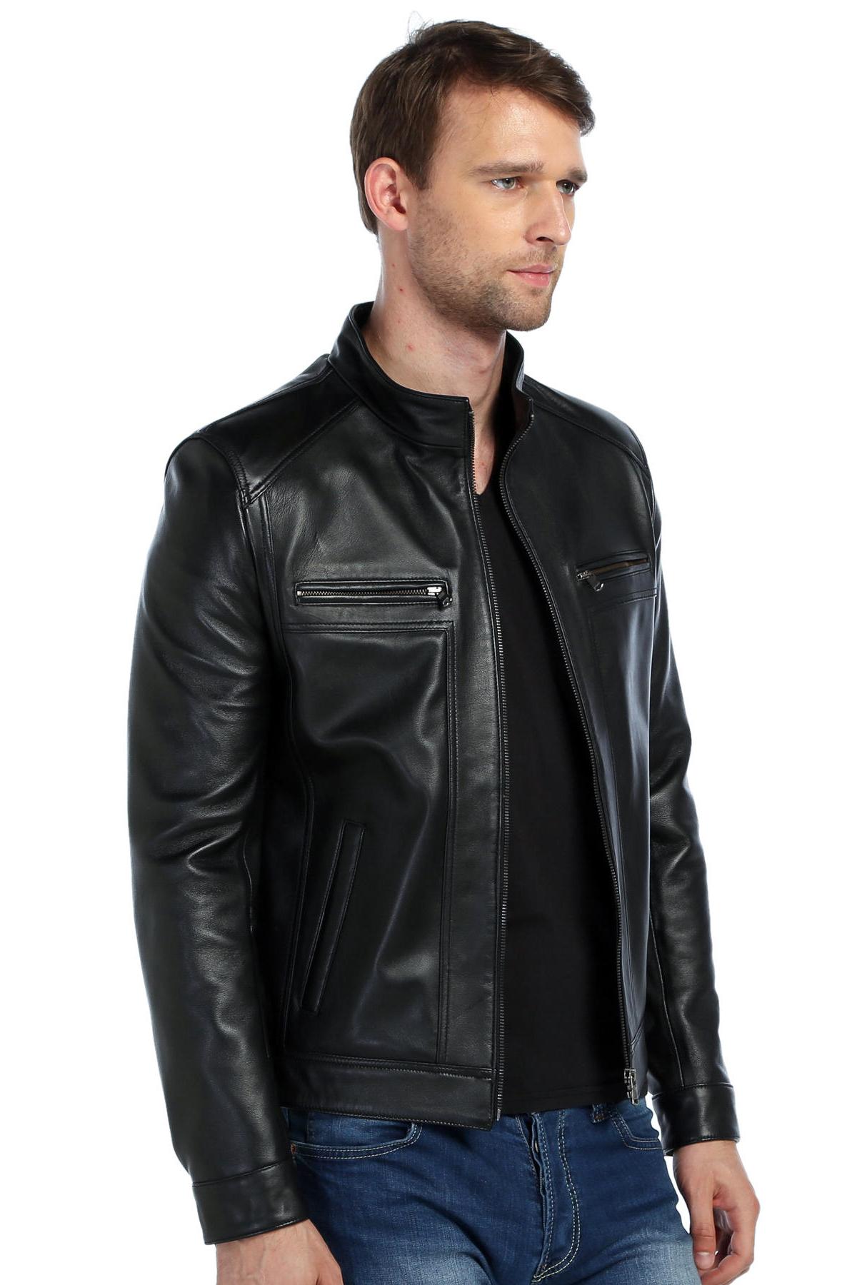 

Кожаная куртка Vivamood из овчины XS чёрный