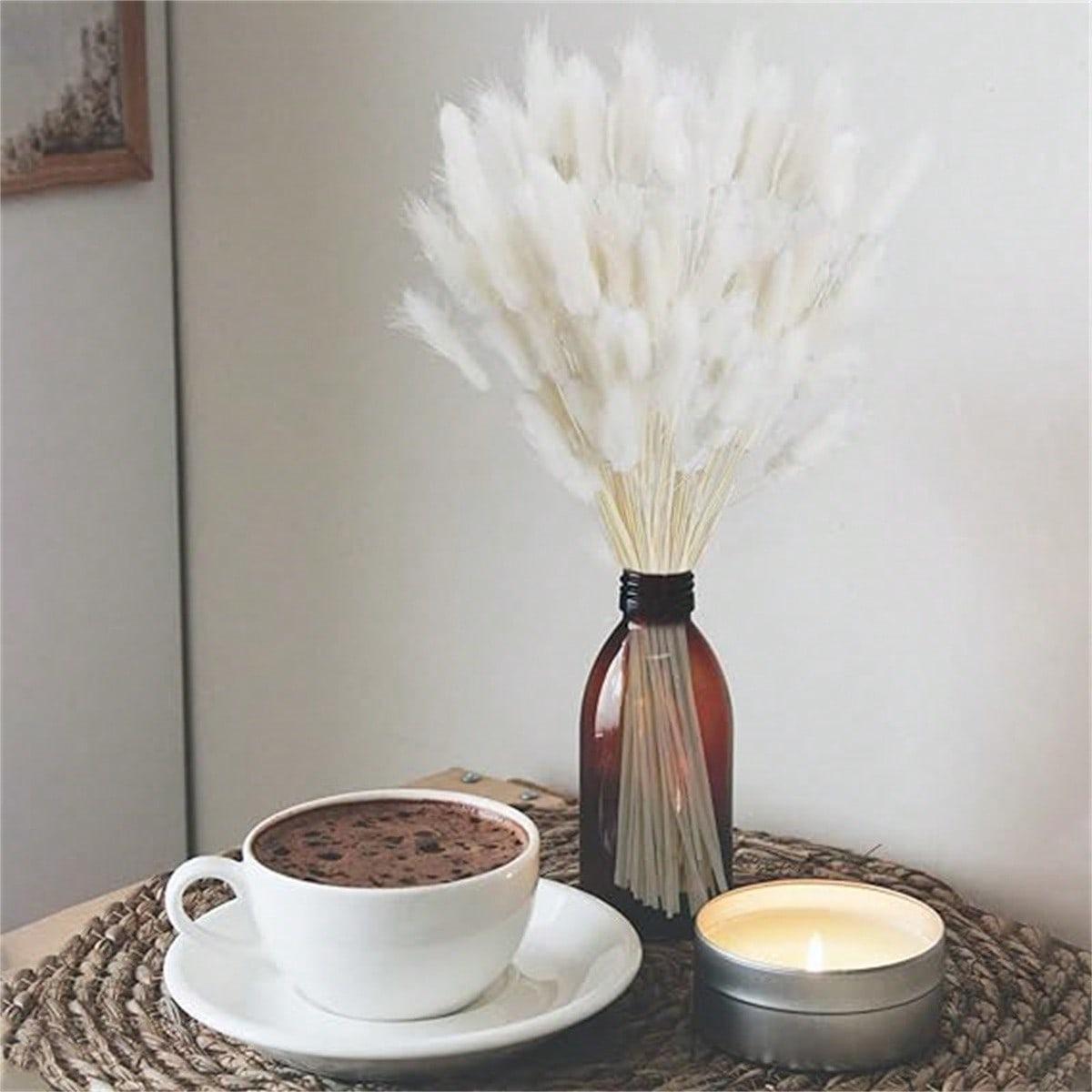 

120 шт. натуральная сушеная трава «кроличьи хвосты», сушеные цветы «кроличьи хвосты» 60 см, трава «кроличий хвост» для поделок, свадебных вечеринок, домашнего декора стола белый