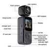 Mini Vlog 4K Pocket Camera Wifi Outdoor Dv 180°Rotatable Uhd Anti-Shake Bodycam Sports Action Portable Security Recorder