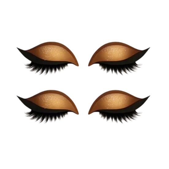 1/2/3/4/5 Pairs Lazy Eye Shadow Eyelash Patch 2-in-1 Eyeshadow Eyelashes Makeup Stickers