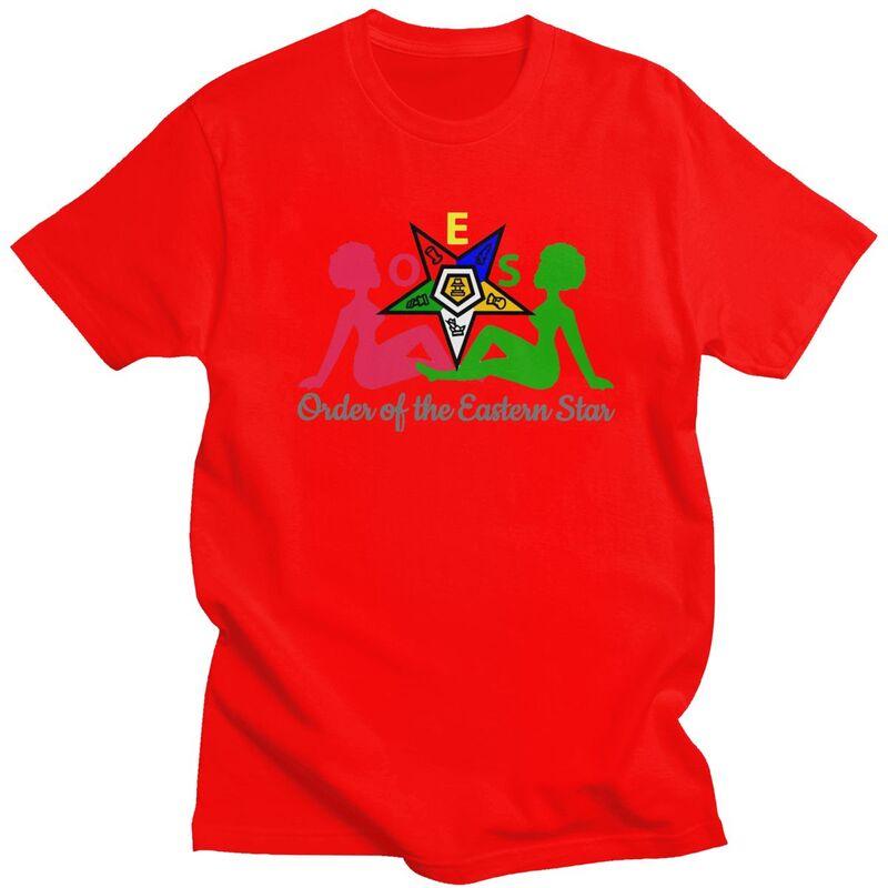 

Custom OES Emblem Order Of The Eastern Star Tshirt for Men Short Sleeves Leisure T Shirt Cool Tshirts Slim Fit 100 Cotton Tees S
