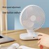 USB Rechargeable Desktop Fan - Silent, Dual-Use with Brushless Motor