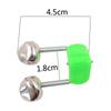 BITE ALARM Segnalatore acustico da pesca 4,5X2,5X2cm 7g Doppio campanello Verde