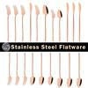 20Pcs Mirror Pink Gold Flatware Cutlery Set Sainless Steel Home Dinnerware Party Fork Spoon Knife Kitchen Dinner Tableware Set