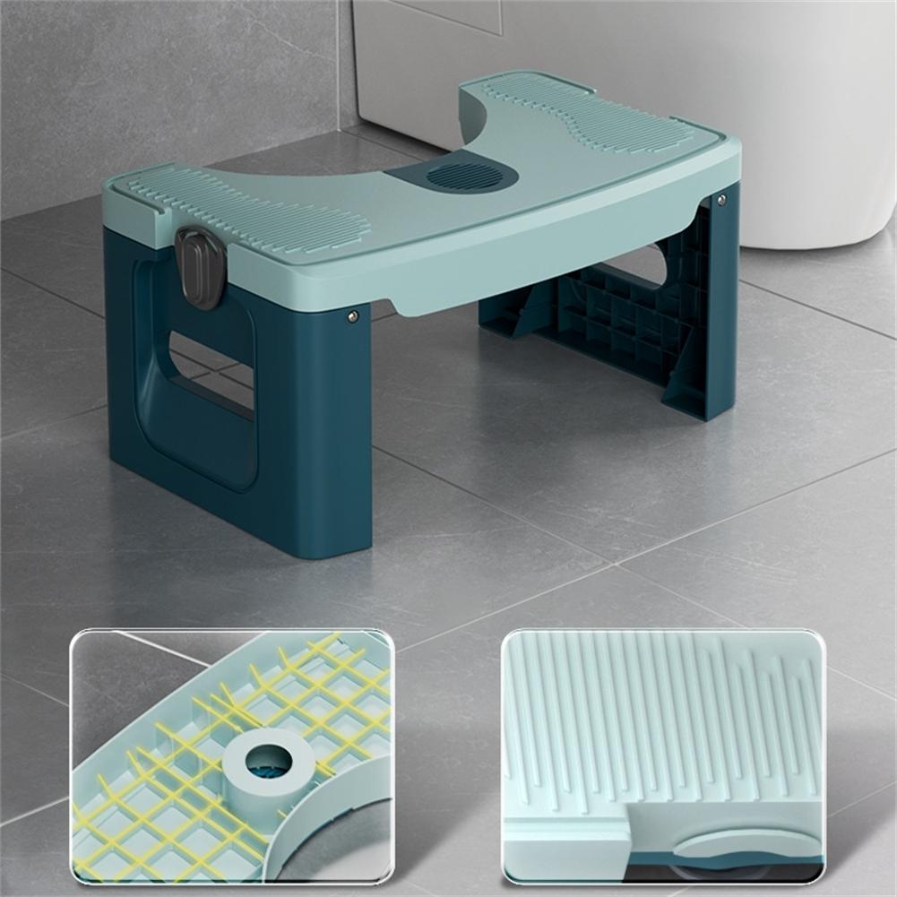 Foldable Portable Toilet Stool for Adults Space Saving Design with Non Slip Feature for Comfortable Bathroom Use