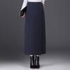Plaid Woolen High-Waisted Pencil Skirt: Winter 2025 Korean Style, Thickened and Warm with Slit