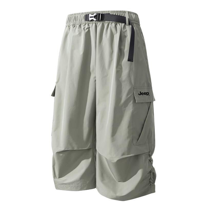 JEEP Men s Ice Silk Quick-Dry Capri Cargo Pants 3XL