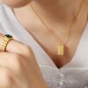 Gold-Plated Double-Sided Queen Portrait Pendant Necklace - Fashionable & Fade-Resistant