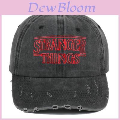 Vyšívaná vintage distressed baseballová čepice Stranger Things s ochranou proti slunci pro fanoušky