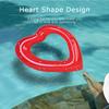 Lovely Heart Shaped Inflatable Swim Swimming Pool Float Ring Toy for Kids Adults(Red)