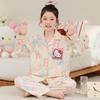 2026 New Girls' Spring & Autumn Long Sleeve Cotton Pajama Set – Princess Style for Medium & Large Children