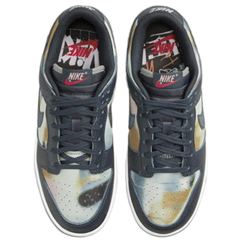 Nike Dunk Low Graffiti Navy Skate Shoes Sneakers DM0108-400