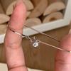 Single Diamond Snake Bone Bracelet Light Luxury Simple High Sense Niche Exquisite Plain Ring Stacking Wear