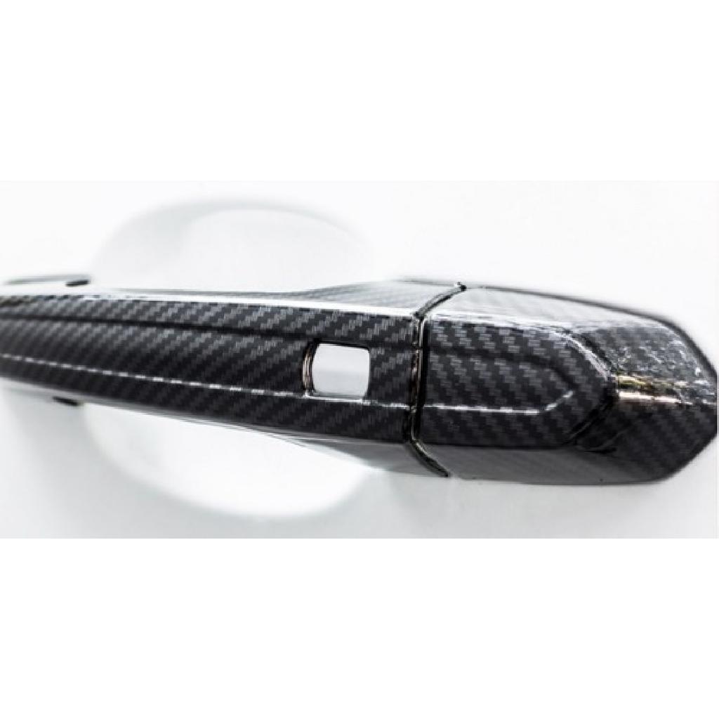 8PCS Carbon Fiber Style Car Side Door Handle Cap Trim For Cadillac ATS 2014-2018