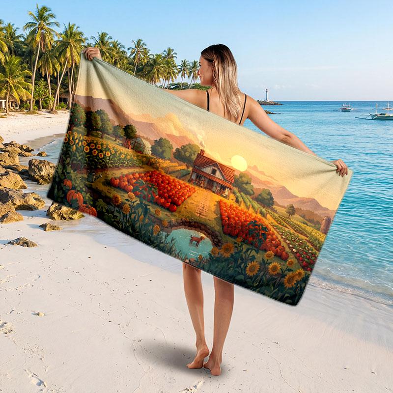 Large Beach TowelStardew Valley Soft Absorbent Towel Beach Bath Home Use