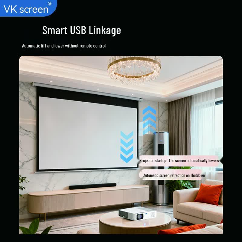 VK Screen 72-inch Electric Projector Screen
