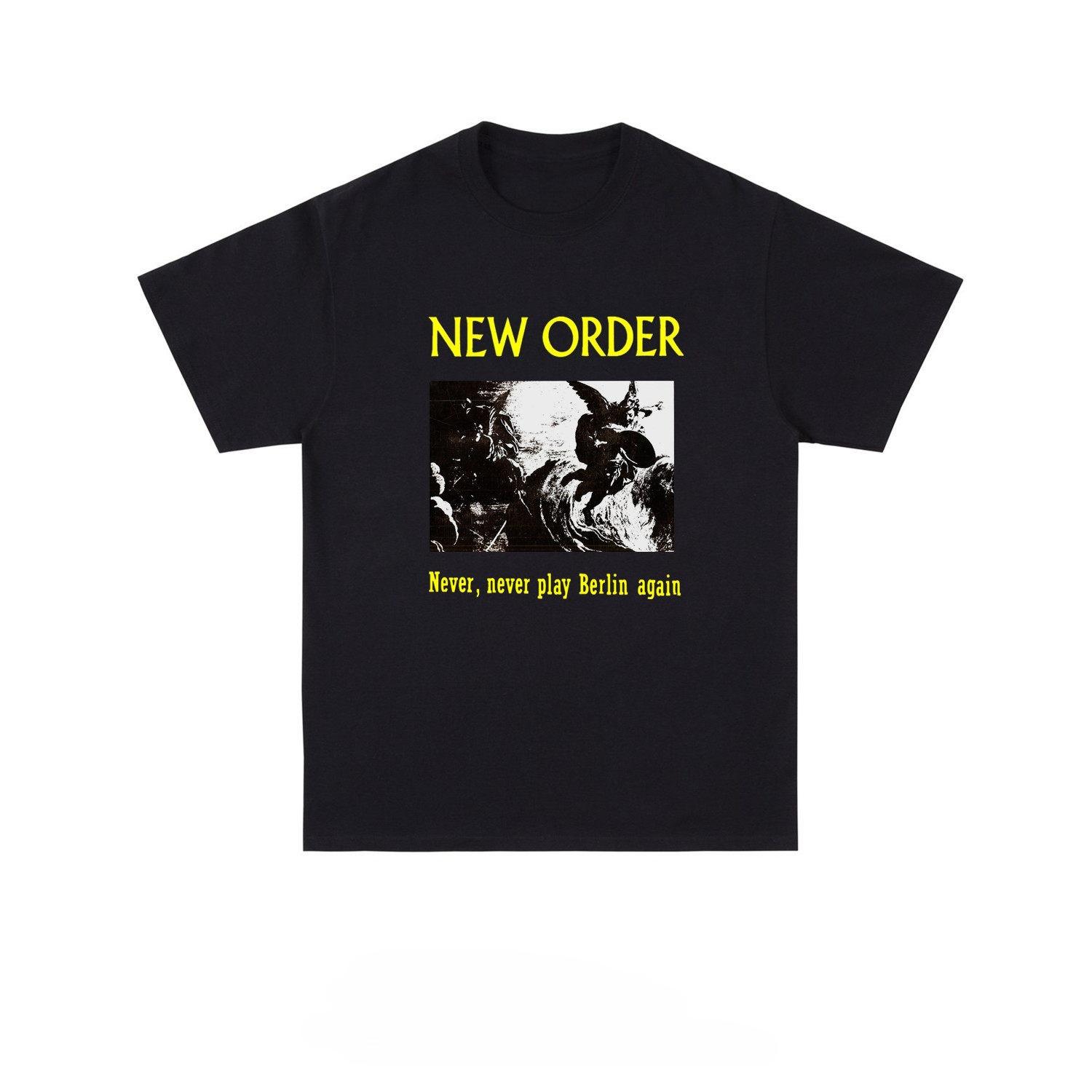 

New Order Band Short Sleeve TShirt for Men and Women Same Style Summer Print Loose Round Neck 100 Cotton S
