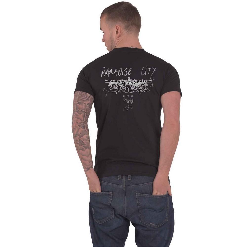 Guns N Roses Unisex-Erwachsene Paradise City Stars T-Shirt mit Rückenaufdruck