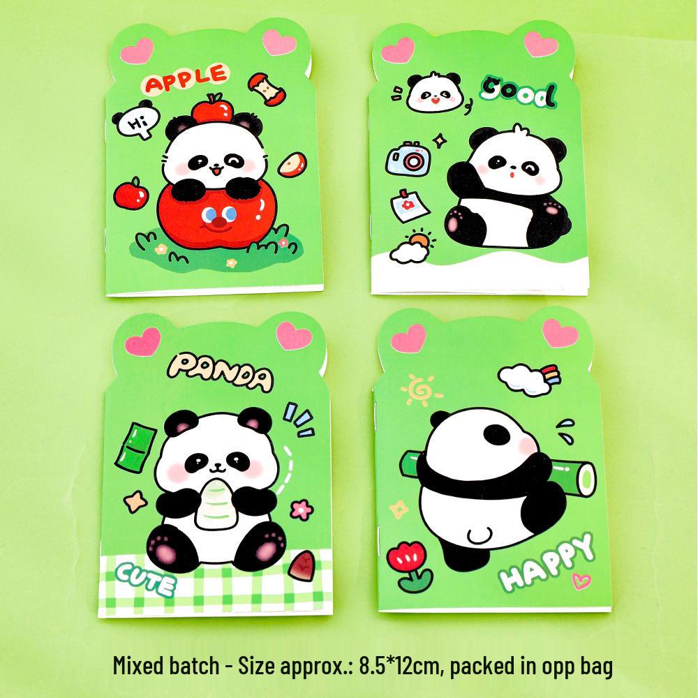 Cute Panda Mini Portable Notepad - Cartoon Study Gift