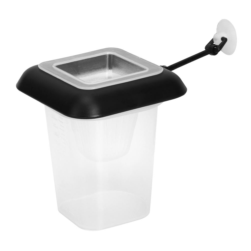 

Fish Tank Plastic Funnel Feeder Red Insect Feeding Cup Blood Worm Nematode with Suction Cup for
