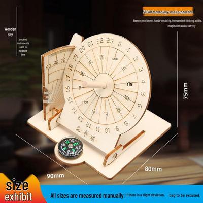 DIY Equatorial Sundial Model: Children's Handmade Science Experiment Solar Clock