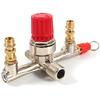 Double Outlet Tube Zinc Alloy Air Compressor Pressure Regulator Valve Fit Parts Efficient Voltage Regulation Superior Sealing Air Compressor Pressure