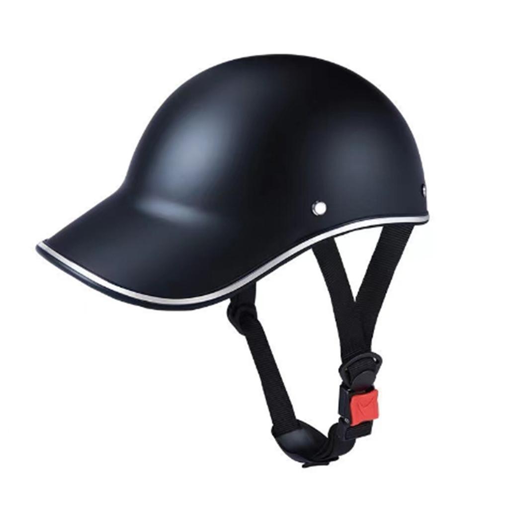 Motorrad Baseball Stil Helm Schutzhelm Atmungsaktiv Verstellbar Leicht ABS-Kunststoff Schwarz
