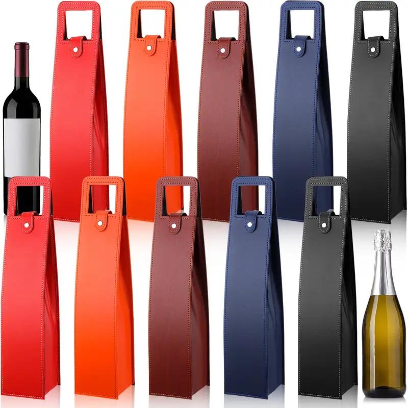 Wine Bags Wine Bottle Boxes Red Wines Bag Leather Box Bottle Packaging Bag Wedding Party Decor Gift Wine Accessories