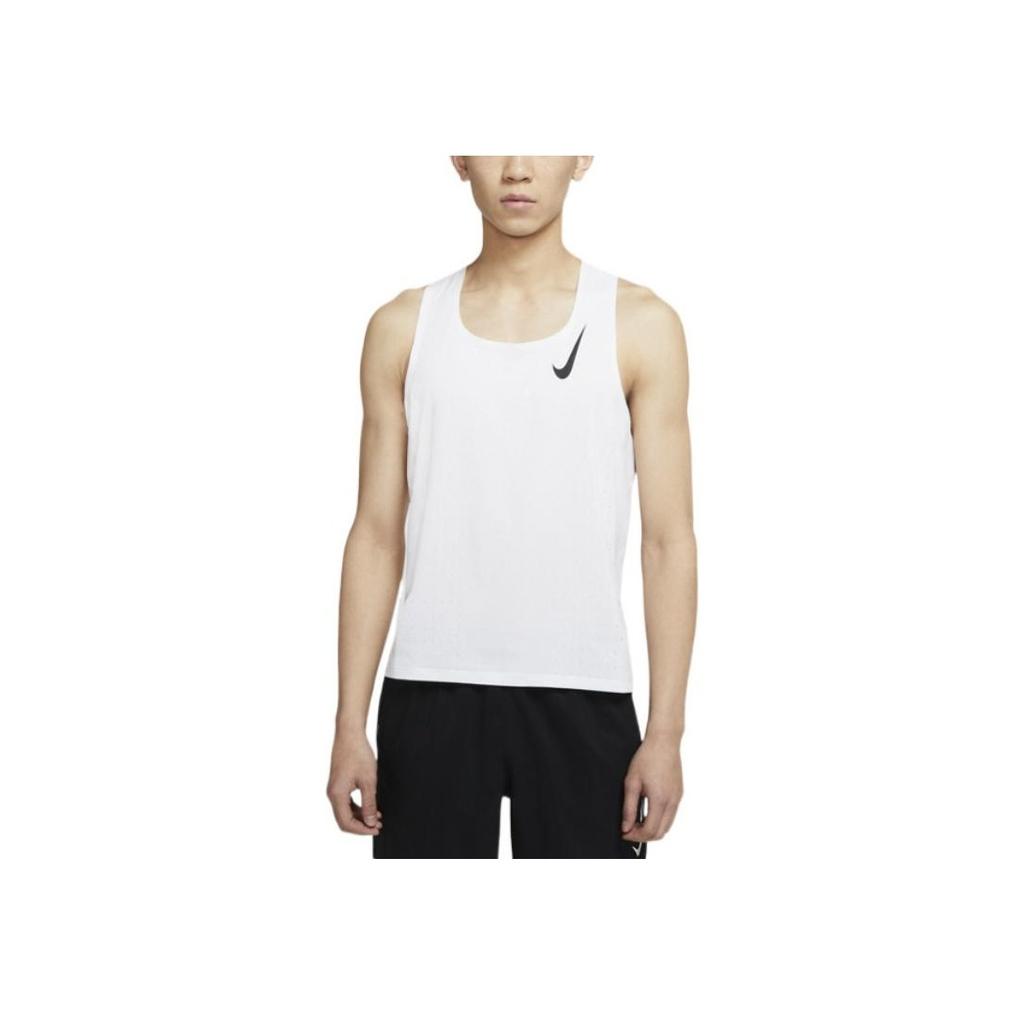 Nike Aeroswift V-Neck Running Vest Men Tops White CJ7836-100