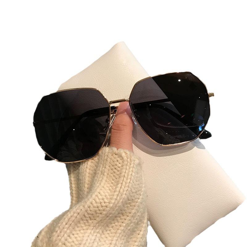 Sunglasses Women'S Rimless Edge Large Frame Sunglasses Advanced Sense Big Face Thin Anti-Ultraviolet Sun Protection