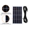 2W 5V Solar Panel with   Port Polycrystalline Silicon Solar Cell   Waterproof Camping Portable Power Solar Panel Compatible for 3.7V Battery Street