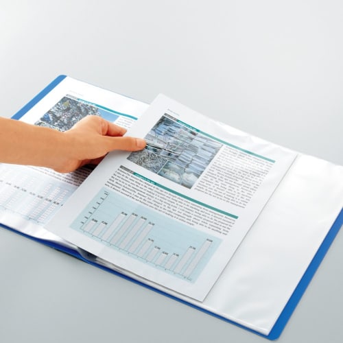 KOKUYO File Clear File Basic Fixed Side Throw A4 40 Pockets Black La-B220D