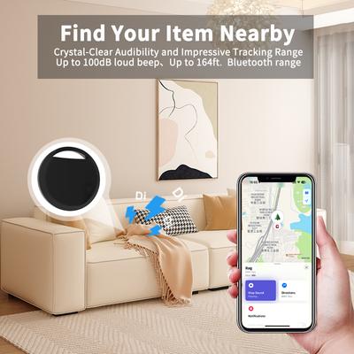 4 Stück Smart Tag Bluetooth Tracker Funktioniert mit Apple Find My Leichter Tracker Verhindert Verlust von Gepäck Geldbörsen Schlüsseln Tasche Luft-Tracker