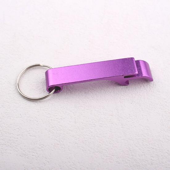 5Pcs Alloy Bottle Opener with Keychain Ring Compact Lightweight Versatile Portable Bottle Opener Keyring Accessory