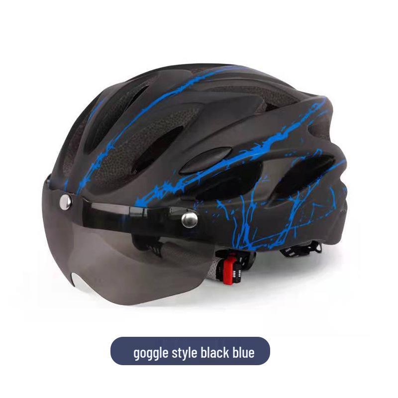 Unisex Adjustable Safety Helmet with Magnetic Windproof Goggles - One-piece Design