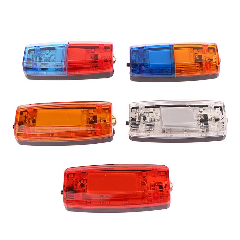 LED Skulderlampe Rød Blå Forsiktighetslys Nødlys Politilys Blinkende Skulderlampe USB Oppladbar Skuldervarsling