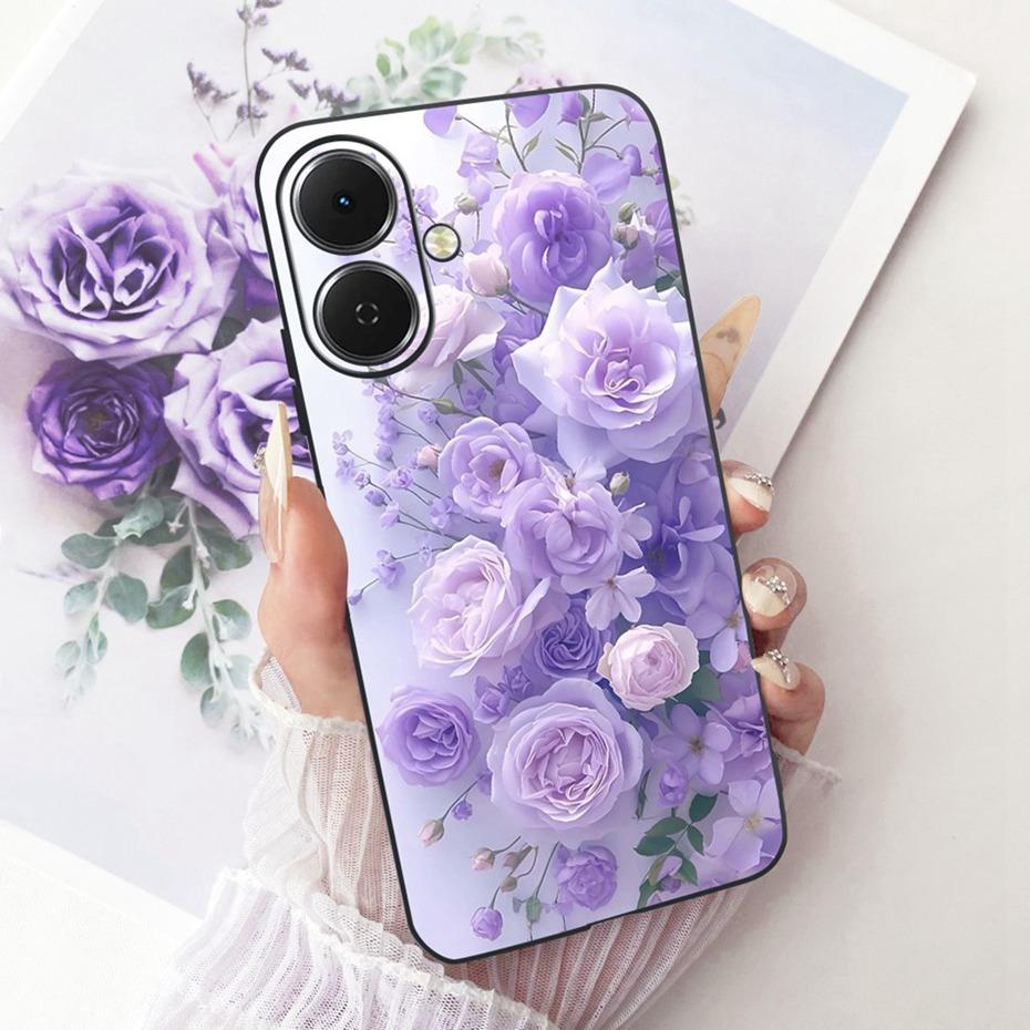 2025 Cute Printing Phone Case For Tecno Spark Go 2 KM4 Black Silicone Soft Cases For Tecno Spark Go2 Covers Bumpers