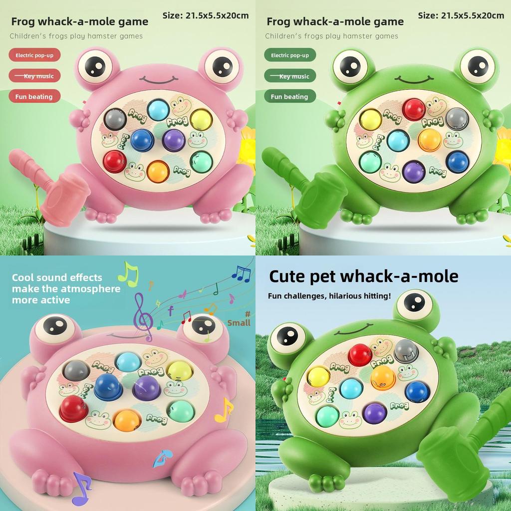 Frog Whackamole Game For Kids Interactive Educational Toy With Music And Lights