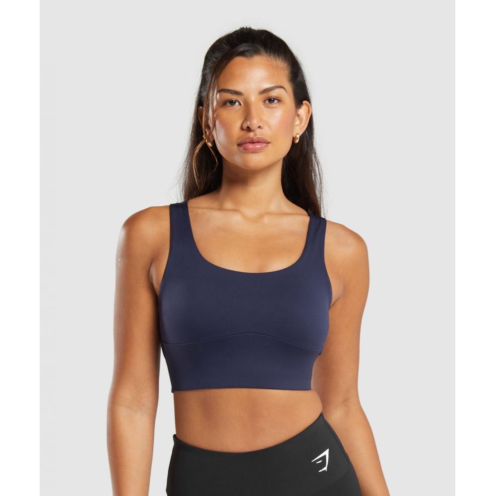 

Gymshark Удлиненный спортивный бюстгальтер Heavy Blue B4A9L UCTN XXS